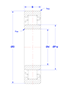 NU Single Row Cylindrical Roller Bearings Diagram