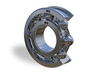 Miniature Ball Bearings with Flange Open Type 3D