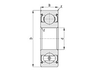 Miniature Ball Bearings with Shields Diagram