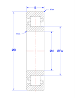 NJ Single Row Cylindrical Roller Bearings Diagram