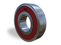 Single Row Deep Groove Ball Bearings with Rubber Seals 3D