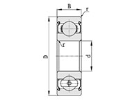 Single Row Deep Groove Ball Bearings with Steel Shields Diagram