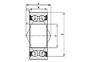 Double Row Angular Contact Ball Bearing Seals E 2RS Enhanced Type Diagram