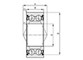 Double Row Angular Contact Ball Bearing Shields E ZZ Enhanced Type Diagram