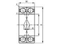 Matched Angular Contact Bearing DF Phenolic Cage Diagram