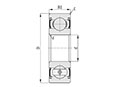 Miniature Ball Bearings with Contacting Rubber Diagram