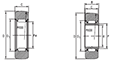 Sealed Yoke Type Track Rollers (RNA22--2RS) Diagram