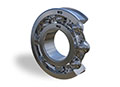 Single Row Deep Groove Ball Bearings with Snap Ring 3D