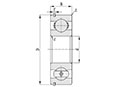 Single Row Deep Groove Ball Bearings with Snap Ring Diagram